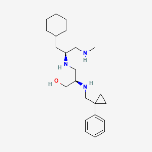 molecular formula C23H39N3O B1264963 (2R)-3-[[(2S)-1-cyclohexyl-3-(methylamino)propan-2-yl]amino]-2-[(1-phenylcyclopropyl)methylamino]-1-propanol 