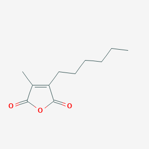 B126497 2-Hexyl-3-methylmaleic Anhydride CAS No. 75052-75-4