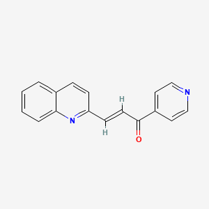 molecular formula C17H12N2O B1264977 1-(Pyridin-4-yl)-3-(quinolin-2-yl)prop-2-en-1-one CAS No. 4382-63-2