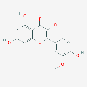 molecular formula C16H11O7- B1264981 3,5-dihydroxy-2-(4-hydroxy-3-methoxyphenyl)-4-oxo-4H-chromen-7-olate 