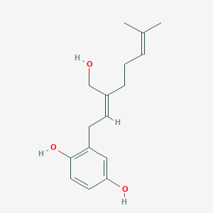 molecular formula C16H22O3 B1264985 3''-羟基香叶基氢醌 