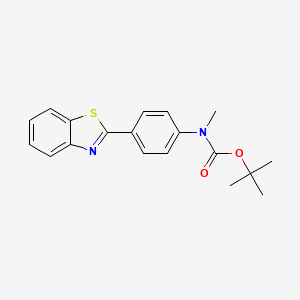 molecular formula C19H20N2O2S B1264990 N-[4-(1,3-benzothiazol-2-yl)phenyl]-N-methylcarbamic acid tert-butyl ester 