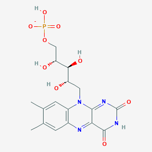 molecular formula C17H20N4O9P- B1264994 [(2R,3S,4S)-5-(7,8-dimethyl-2,4-dioxobenzo[g]pteridin-10-yl)-2,3,4-trihydroxypentyl] hydrogen phosphate 