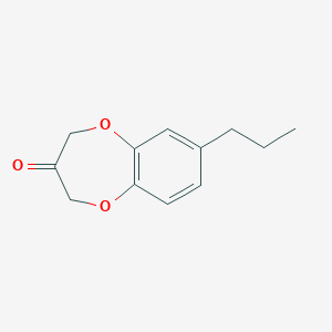 2H-1,5-Benzodioxepin-3(4H)-one, 7-propyl-