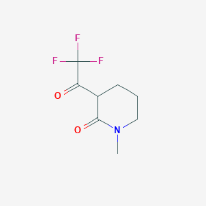 molecular formula C8H10F3NO2 B126501 1-Methyl-3-(trifluoroacetyl)-2-piperidinone CAS No. 154207-41-7
