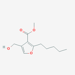 molecular formula C12H18O4 B1265028 4-(羟甲基)-2-戊基呋喃-3-甲酸甲酯 