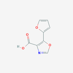 molecular formula C8H5NO4 B126503 5-(Furan-2-yl)-1,3-oxazole-4-carboxylic acid CAS No. 143659-16-9
