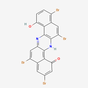 Dibenzo(a,h)phenazine-1,8-diol, tetrabromo-