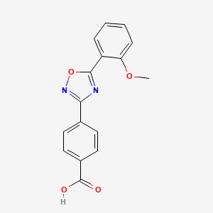 molecular formula C16H12N2O4 B1265044 4-[5-(2-Methoxyphenyl)-1,2,4-oxadiazol-3-yl]benzoic acid 