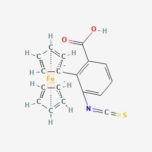 molecular formula C18H13FeNO2S-6 B1265058 3-Carboxy-4-ferrocenylphenyl isothiocyanate CAS No. 12277-55-3