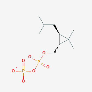 molecular formula C10H17O7P2-3 B1265063 (R,R)-chrysanthemyl diphosphate(3-) 