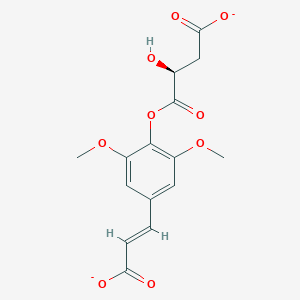 molecular formula C15H14O9-2 B1265068 芥子酰-(S)-苹果酸 