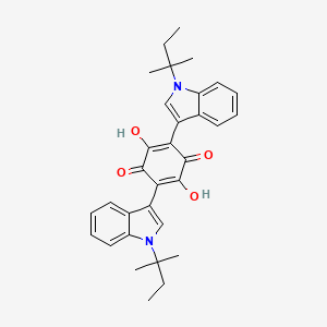 molecular formula C32H34N2O4 B1265088 Tetrahydroasterriquinone 