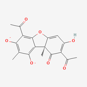 molecular formula C18H14O7-2 B1265092 (S)-usnate 