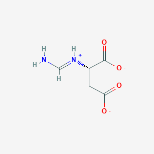molecular formula C5H7N2O4- B1265093 N-iminiumylmethyl-L-aspartate 
