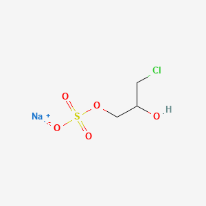 molecular formula C3H6ClNaO5S B12651143 Sodium 3-chloro-2-hydroxypropyl sulphate CAS No. 93804-71-8