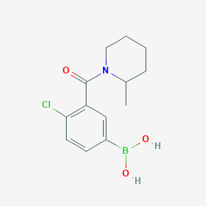 molecular formula C13H17BClNO3 B12651150 4-Chloro-3-(2-methyl-1-piperidinylcarbonyl)benzeneboronic acid 