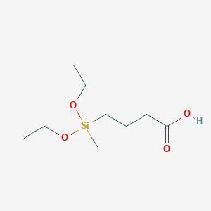 molecular formula C9H20O4Si B12651220 4-(Diethoxymethylsilyl)butyric acid CAS No. 85554-75-2