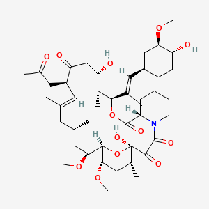 (1R,9S,12S,13R,14S,17R,18E,21S,23S,24R,25S,27R)-1,14-dihydroxy-12-[(E)-1-[(1R,3R,4R)-4-hydroxy-3-methoxycyclohexyl]prop-1-en-2-yl]-23,25-dimethoxy-13,19,21,27-tetramethyl-17-(2-oxopropyl)-11,28-dioxa-4-azatricyclo[22.3.1.04,9]octacos-18-ene-2,3,10,16-tetrone