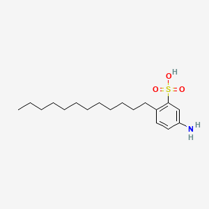 molecular formula C18H31NO3S B12651366 5-Amino-2-dodecylbenzenesulphonic acid CAS No. 80822-87-3