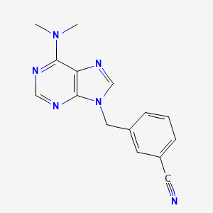 Benzonitrile, 3-((6-(dimethylamino)-9H-purin-9-yl)methyl)-