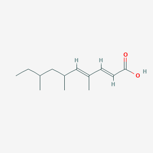 molecular formula C13H22O2 B1265142 (2E,4E)-4,6,8-trimethyldeca-2,4-dienoic acid 