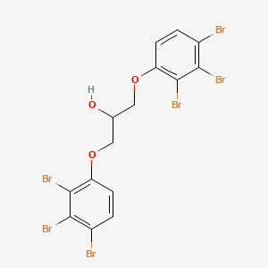 molecular formula C15H10Br6O3 B12651445 1,3-Bis(tribromophenoxy)propan-2-ol CAS No. 55067-98-6