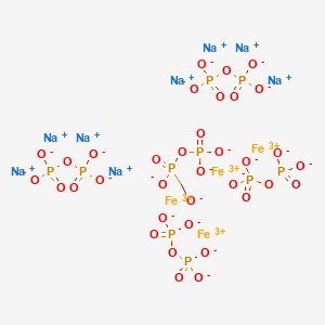 molecular formula Fe4Na8O35P10 B12651459 Tetrairon octasodium pentakis(pyrophosphate) CAS No. 35725-46-3