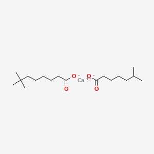 molecular formula C18H34CaO4 B12651755 (Isooctanoato-O)(neodecanoato-O)calcium CAS No. 85954-69-4