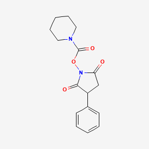 2,5-Dioxo-3-phenylpyrrolidin-1-yl piperidine-1-carboxylate