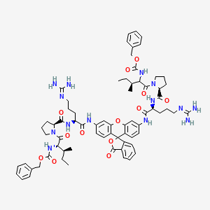 molecular formula C70H86N14O13 B1265195 (Cbz-ile-pro-argnh)2-rhodamine CAS No. 91847-26-6