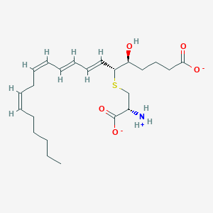 molecular formula C23H36NO5S- B1265207 leukotriene E4(1-) 