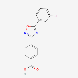 molecular formula C15H9FN2O3 B1265211 4-[5-(3-Fluorophenyl)-1,2,4-oxadiazol-3-yl]benzoic acid 