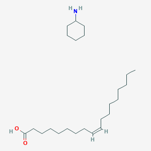 molecular formula C18H34O2.C6H13N<br>C24H47NO2 B12652410 Cyclohexylammonium oleate CAS No. 38945-70-9