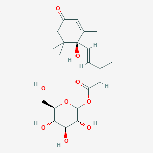 molecular formula C21H30O9 B1265282 (+)-脱落酸D-葡萄糖吡喃糖苷酯 