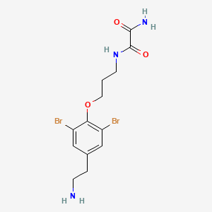 molecular formula C13H17Br2N3O3 B1265284 N-[3-[2,6-Dibromo-4-(2-aminoethyl)phenoxy]propyl]oxamide 