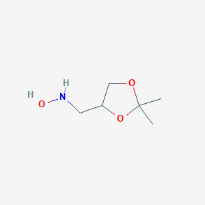 B126529 1-(2,2-Dimethyl-1,3-dioxolan-4-yl)-N-hydroxymethanamine CAS No. 145215-31-2