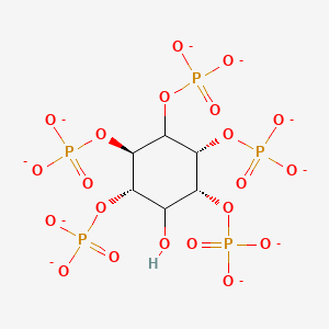 molecular formula C6H7O21P5-10 B1265295 D-肌醇(1,2,3,5,6)五磷酸 