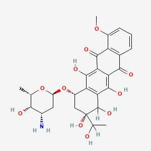 (7S,9S)-7-[(2R,4S,5S,6S)-4-amino-5-hydroxy-6-methyloxan-2-yl]oxy-6,9,10,11-tetrahydroxy-9-(1-hydroxyethyl)-4-methoxy-8,10-dihydro-7H-tetracene-5,12-dione