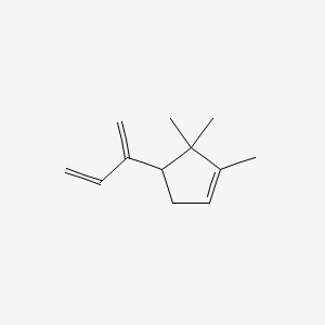 molecular formula C12H18 B1265297 4-(1-Methyleneallyl)-1,5,5-trimethylcyclopentene 