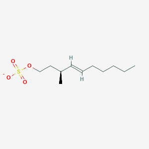 molecular formula C11H21O4S- B1265300 (3S,4E)-3-methyldec-4-en-1-yl sulfate 
