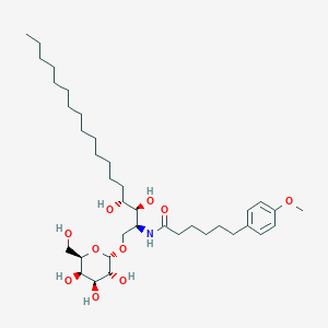 molecular formula C37H65NO10 B1265313 1-O-(alpha-D-galactopyranosyl)-N-[6-(4-methoxyphenyl)hexanoyl]phytosphingosine 