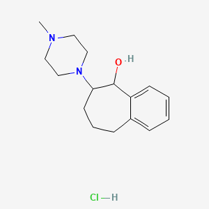 molecular formula C16H25ClN2O B12653149 6-(4-methylpiperazin-1-yl)-6,7,8,9-tetrahydro-5H-benzo[7]annulen-5-ol;hydrochloride CAS No. 19839-66-8