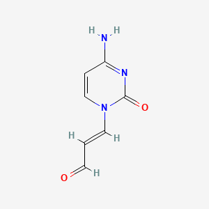 molecular formula C7H7N3O2 B12653228 (E)-3-(4-amino-2-oxopyrimidin-1-yl)prop-2-enal CAS No. 90029-72-4