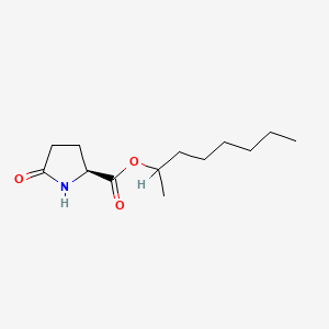 molecular formula C13H23NO3 B12653285 sec-Octyl 5-oxo-L-prolinate CAS No. 54471-44-2