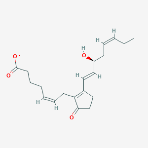 molecular formula C20H27O4- B1265330 (5Z,13E,15S,17Z)-15-hydroxy-9-oxoprosta-5,8(12),13,17-tetraen-1-oate 