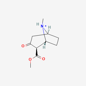 molecular formula C10H16NO3+ B1265333 甲基异构可卡因(1+) 