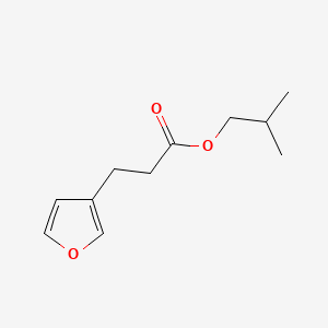 molecular formula C11H16O3 B12653411 2-Methylpropyl furan-3-propionate CAS No. 93963-70-3