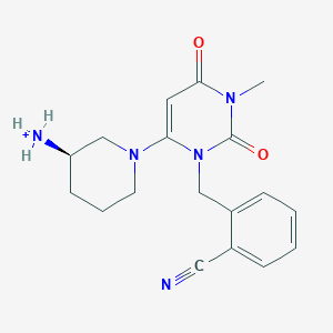 molecular formula C18H22N5O2+ B1265347 阿格列汀(1+) 