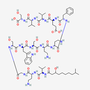 molecular formula C74H117N17O21 B12653472 Tridecaptin C CAS No. 67922-31-0